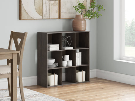 Piperton Charcoal Nine-Cube Organizer front angle view