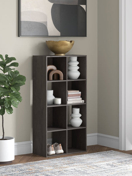 Piperton Charcoal Eight-Cube Organizer front view