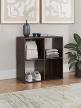 Glosmount four cube organizer front view in cherry light brown finish