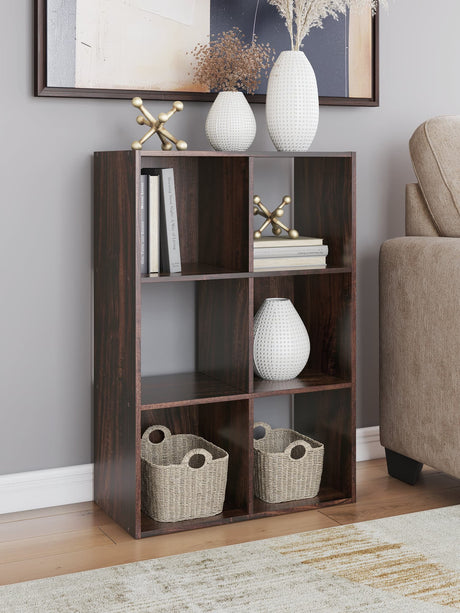 Glosmount Cherry Light Brown Six-Cube Organizer front angle