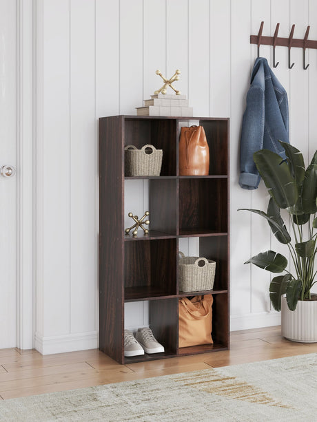 Glosmount Cherry Light Brown 8-Cube Organizer angled view