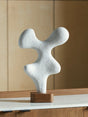 Lavarsen white and brown abstract sculpture front view