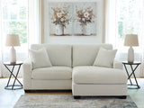 Greenbriar Ivory Velvet Sofa Chaise main view