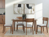 Tameride dining set full view in room setting
