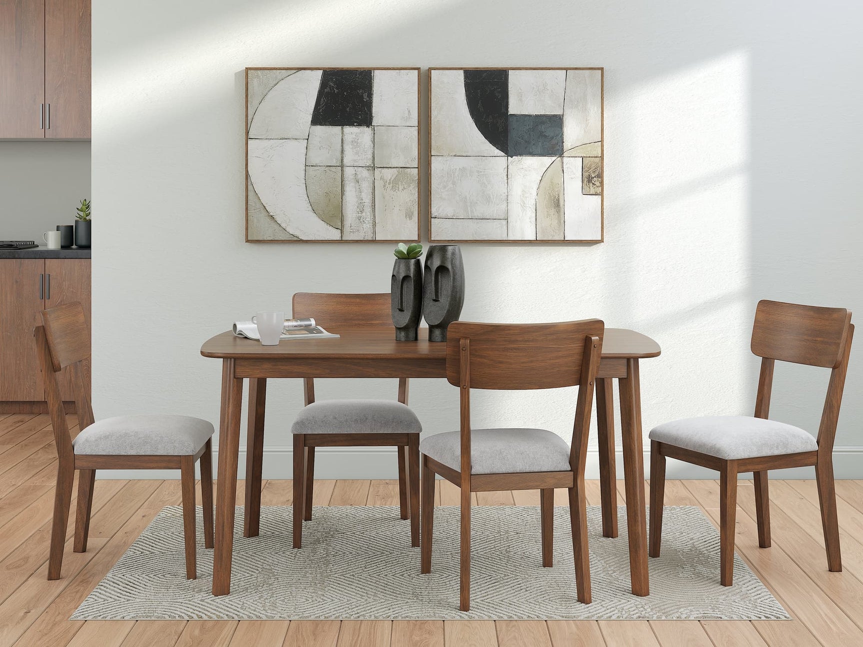 Tameride dining set full view in room setting