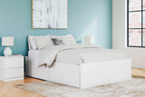 Onita White Queen Platform Bed angled view