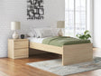 Onita Natural Twin Platform Bed front angle view