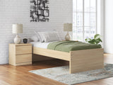Onita Natural Twin Platform Bed front angle view