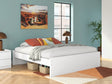 Onita White King Platform Bed front view