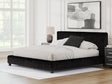Zuraleus Black King Size Upholstered Bed front view