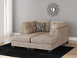 Olten Mocha Chenille 2-Piece Super Chaise sectional front view in mocha color upholstery