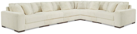 Lindyn Ivory 6-Piece Sectional Sofa main view