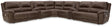 Dunleith Chocolate 9-Piece Power Reclining Sectional Sofa front view