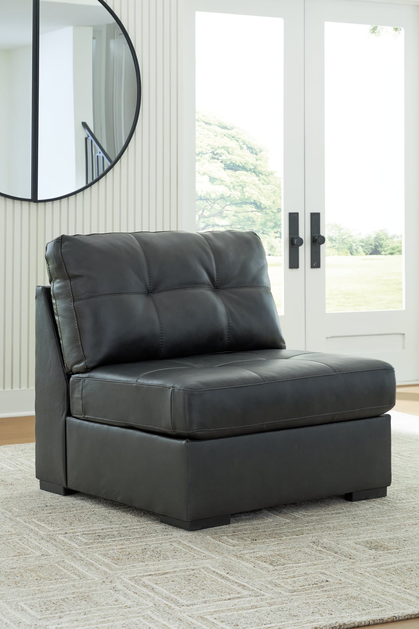 main view of Brindley Fog Pier 4-Piece Sectional Sofa with Ottoman