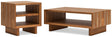 Dressonni brown coffee table front view