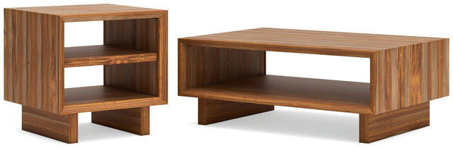 Dressonni brown coffee table front view