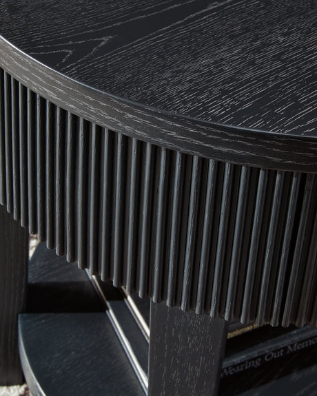 Marstream black coffee table front view