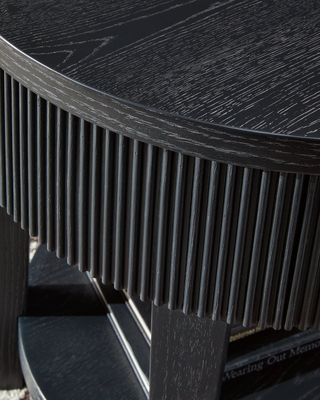 Marstream black coffee table front view