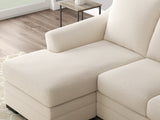 Lango Jute Sofa and Ottoman set front view