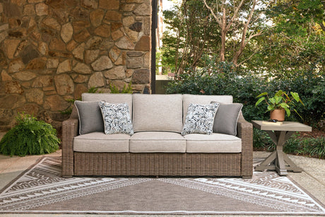Laguna Beige Heights outdoor sofa, front view