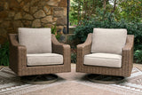 Laguna Beige Heights outdoor sofa with beige cushions front view
