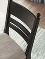 Greddinton Brown Counter Height Dining Table with 6 Barstools - front angle