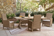 Laguna Beige Heights Outdoor Dining Table and 4 Chairs front view