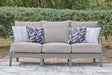 Cove Gray Beach Outdoor Sofa and Loveseat, front view