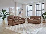 WillowBend Caramel Sofa and Loveseat set main view