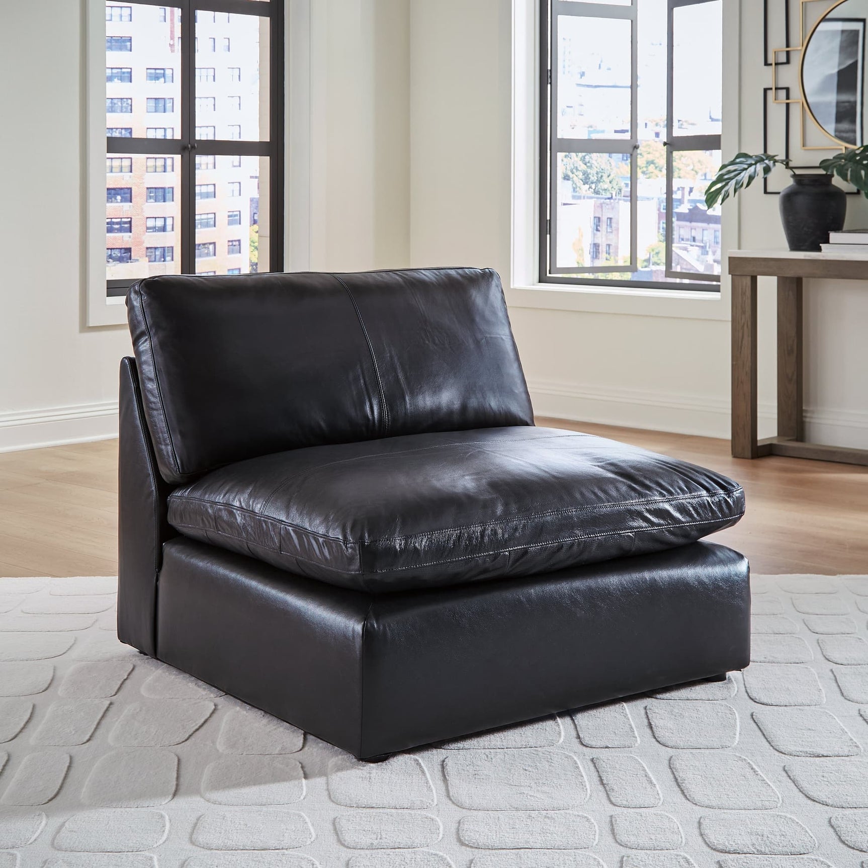 Emilia Black Sofa and Loveseat set main view