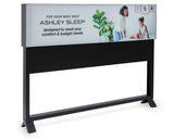 StoreDisplay black queen metal bed frame front view
