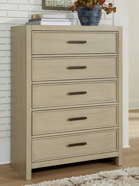 Calmoro Gray Chest of Drawers front view
