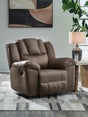 Lowilla Driftwood Faux Leather Recliner main front view