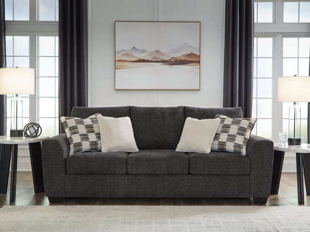 Loreo Ebony Chenille Sofa front view