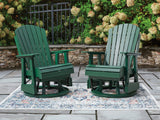 Shell Beach Green Outdoor Swivel Glider Chair front view