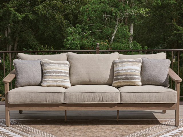 Harmony Headlands Outdoor Sofa natural gray front view