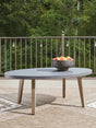 Harmony Headlands Natural Gray Outdoor Coffee Table front angle