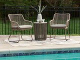 Majors Beach Beige Outdoor Table and 2 Chairs set front view