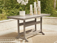Seacliff Beach Medium Brown Outdoor Counter Height Dining Table front view