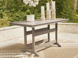 Seacliff Beach Medium Brown Outdoor Counter Height Dining Table front view
