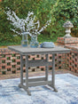 Sanctuary Beach Dark Gray Outdoor Counter Height Dining Table front view