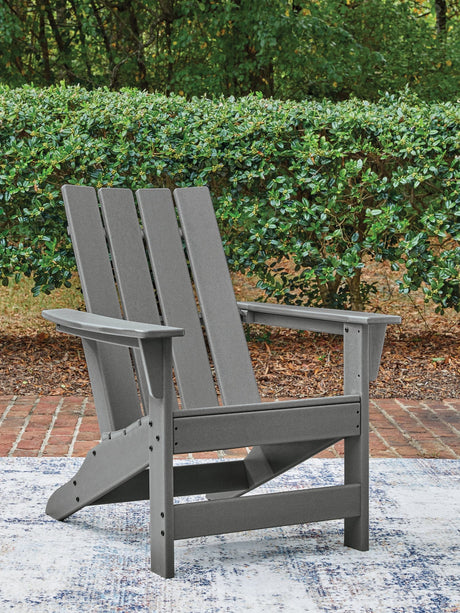 Cove Beach Gray Adirondack Outdoor Lounge Chair front angle