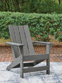 Cove Beach Gray Adirondack Outdoor Lounge Chair front angle