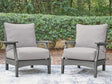 Cove Beach Gray Outdoor Lounge Chair with Cushion front angle