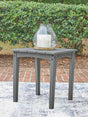 Cove Beach Gray Outdoor End Table front angle view