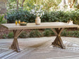 Laguna Heights Beige Outdoor Dining Table front view