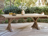 Laguna Heights Beige Outdoor Dining Table front view
