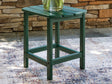 Sundown Shores Green Outdoor End Table front angle