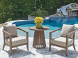 Joy Lagoon Beige Outdoor Dining Set front view