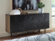 Lavinmont multi brown accent cabinet front view